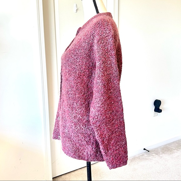 Vintage ALPS Mohair Blend Fuzzy Cardigan Sweater—SZ. Medium - Picture 4 of 12
